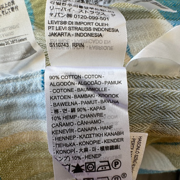 Levis plaid shirt. Relaxed fit. Size xxl. Nwt - Picture 10 of 12